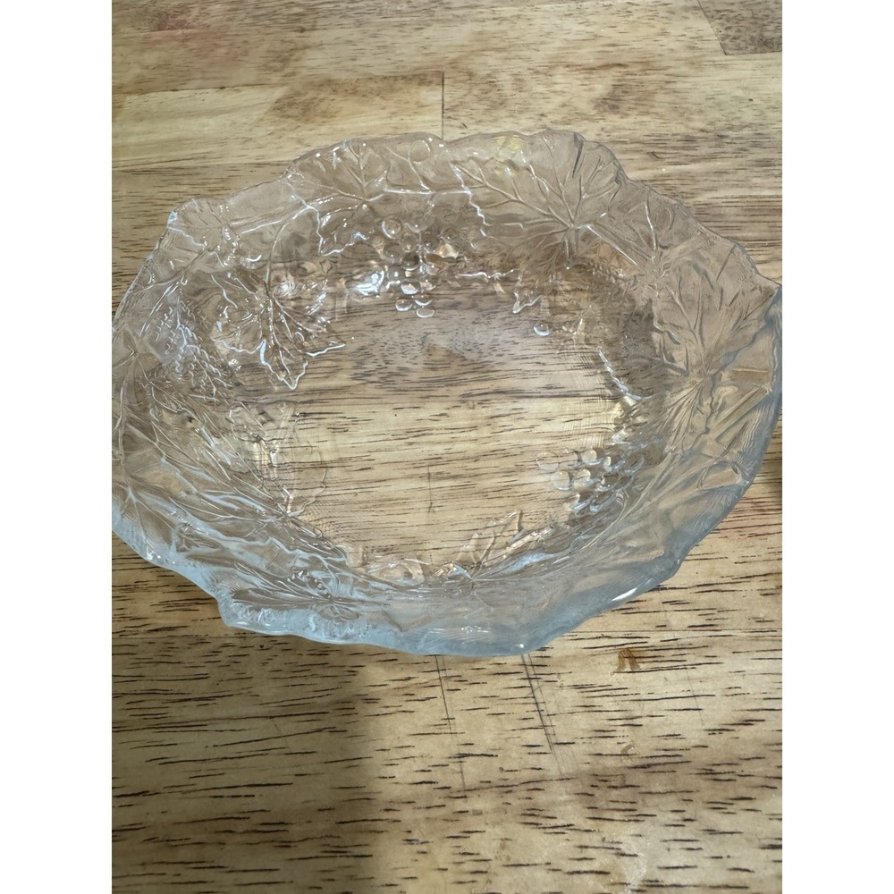 Vintage J.G.‎ Duran Cristal D'Arques Mallory Bowl Grapes Vines Leaves